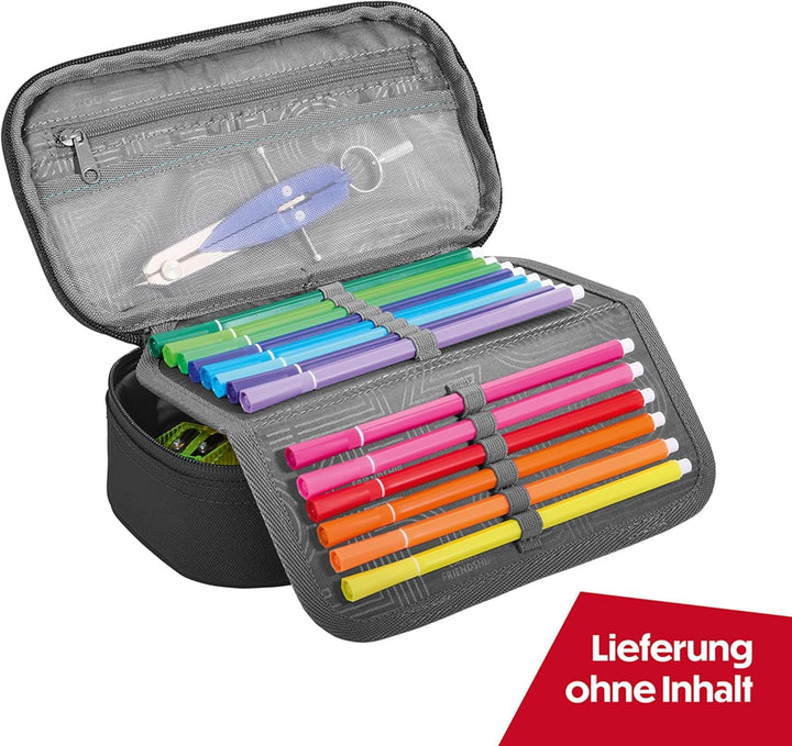 Coocazoo Schlampermäppchen Pencil Case Teal Shadows schwarz blau
