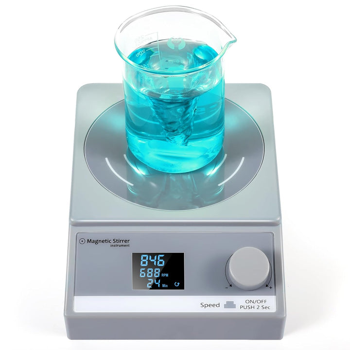 ANZESER Magnetrührer mit Zeitschaltuhr, 3.5L Digitaler Magnetrührer, Magnetische Rührplatte mit LCD