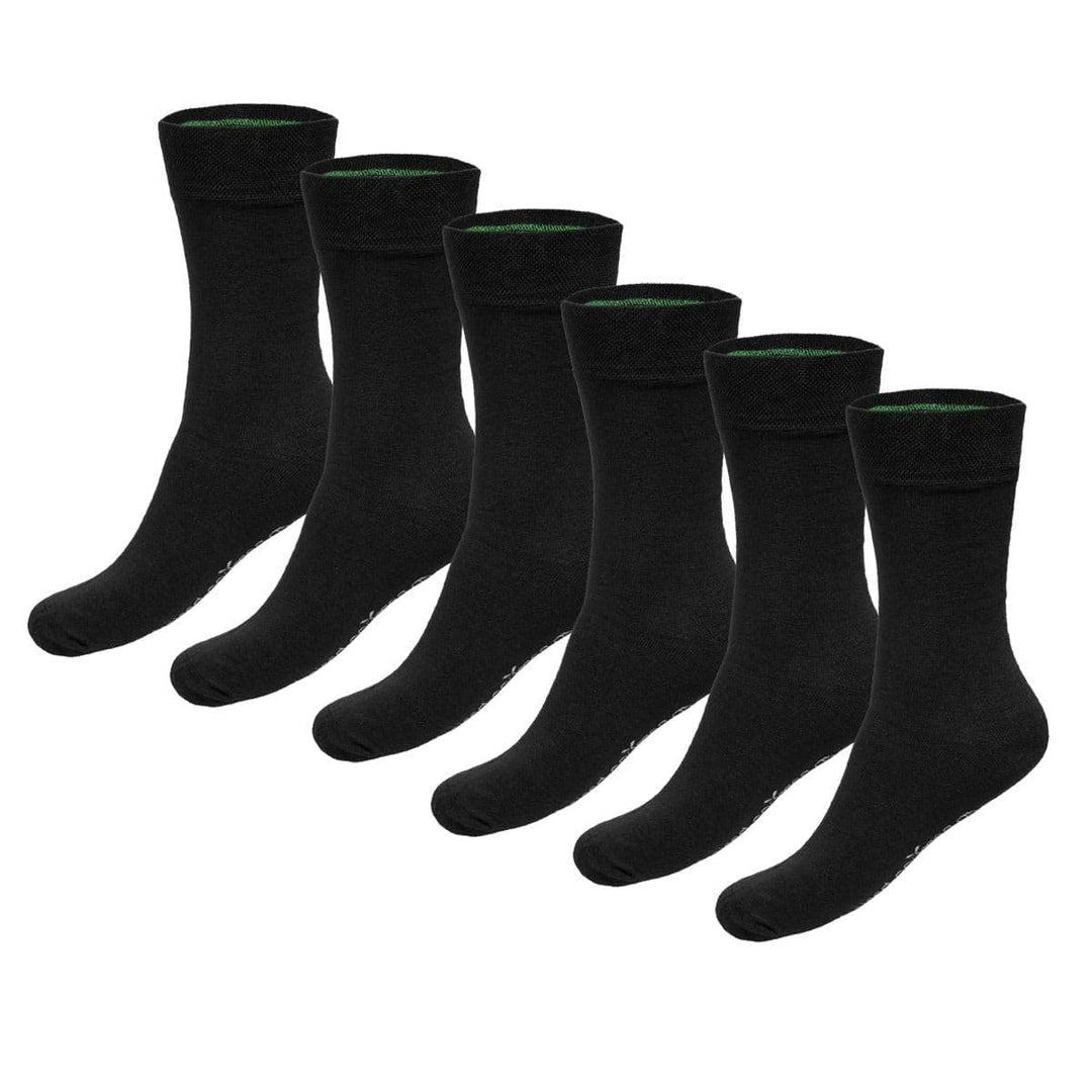 Bamboo Basics Unisex Socken, 6er Pack - BEAU Anklet Socks, Kurzsocken, einfarbig 35-40 Schwarz, 35-4