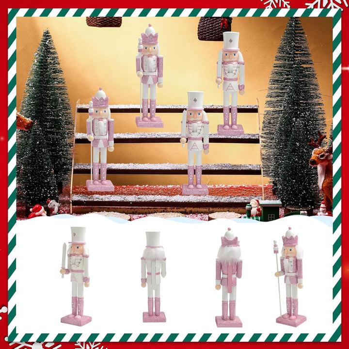 Weihnachten Nussknacker Figur, 30cm Weihnachtsdekoration Holz Nussknacker Soldat,Nussknacker Figuren