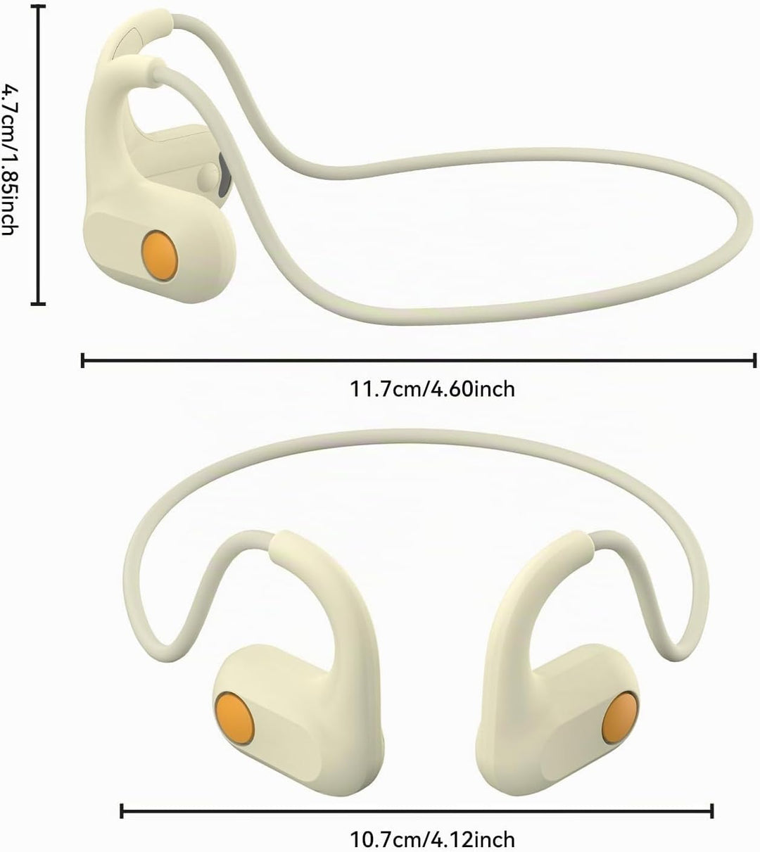 ANCwear Open-Ear Kopfhörer kabellos, leicht und schweissresistent | Nur 17 g, offenes Design für Kin