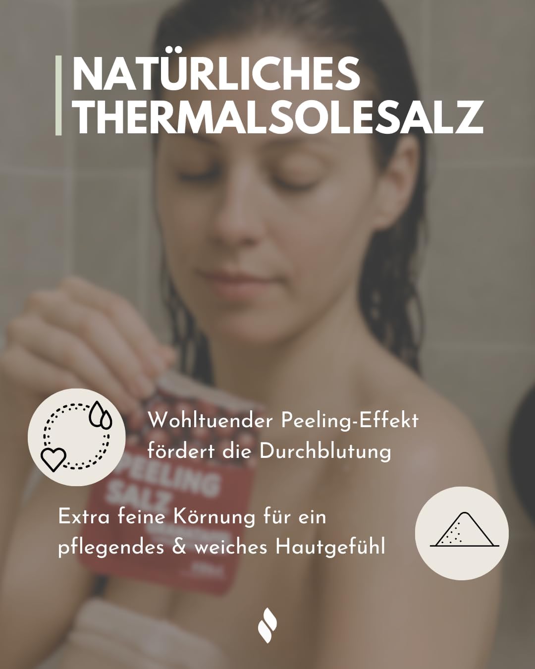frihed. Wellness Salz Mix - Salzpeeling für Männer und Frauen - Dusch- und Körperpeeling für Sauna,