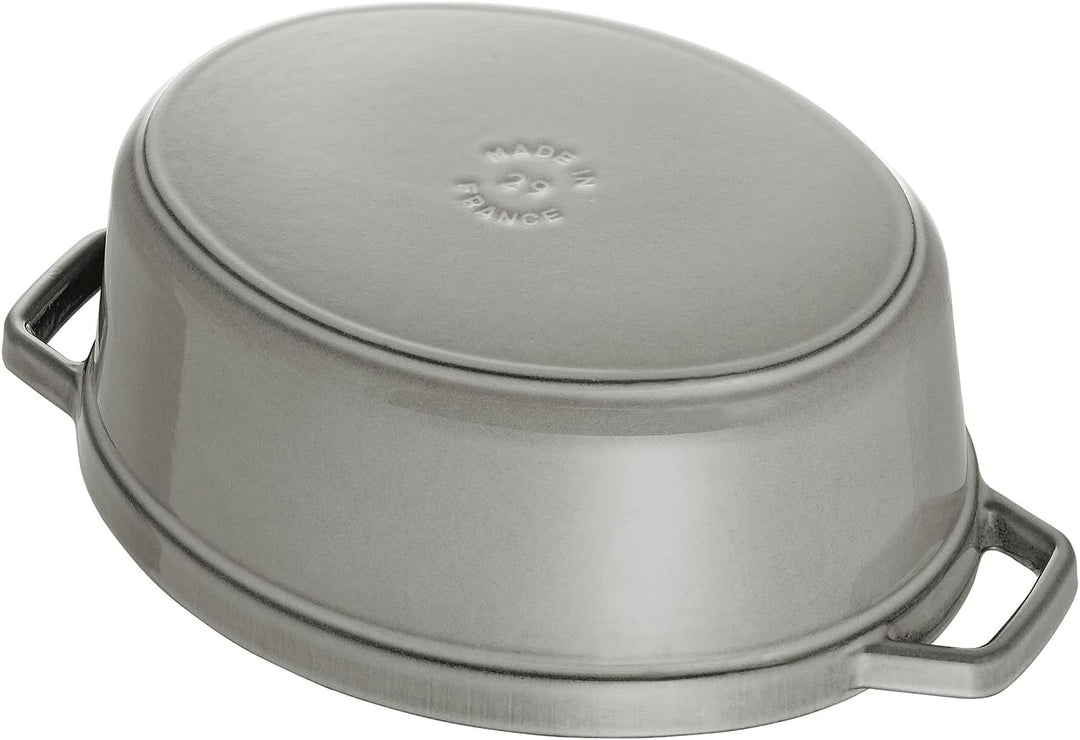 STAUB Cocotte, Gusseisen Bräter mit Deckel, 17 cm, 1 L, Oval, Alle Herdarten inkl Induktion, Made in