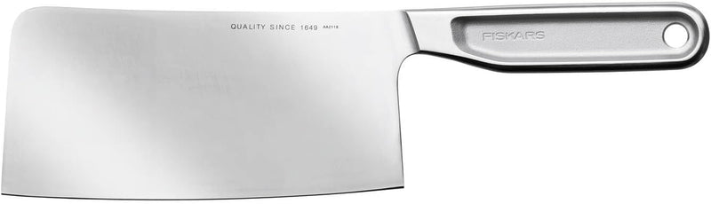 Fiskars All Steel Couperet 18cm, Silber Hackmesser, Hackmesser