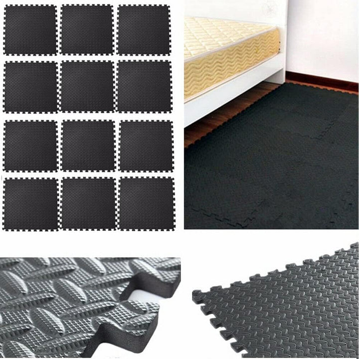 Ineinandergreifende weiche Schaumstoff-Bodenmatte, Eva-Puzzle-Gummifliesen, rutschfestes Gummikissen