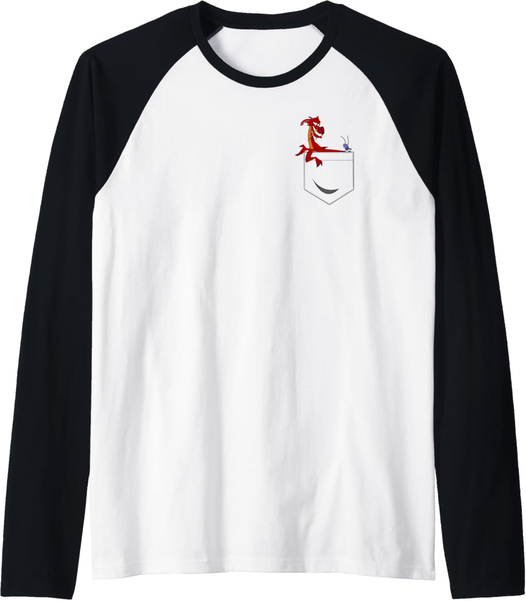 Disney Mulan Mushu And Cri-Kee Pocket Raglan
