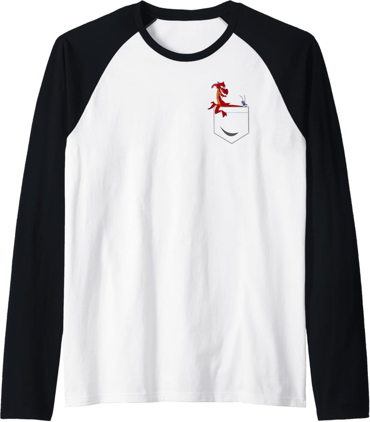 Disney Mulan Mushu And Cri-Kee Pocket Raglan