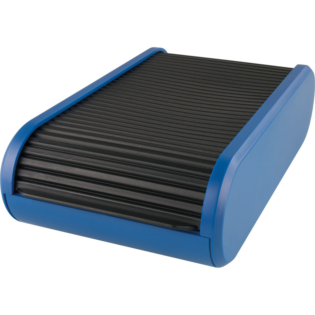 Helit H6218093 - Visitenkartenbox the personal, schwarz/blau, Blau