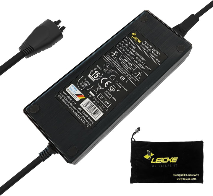 LEICKE Netzteil für Bosch e Bike Ladegerät 36V 4A 42V 4A Bosch Active/Performance Line E-Bike Akku m