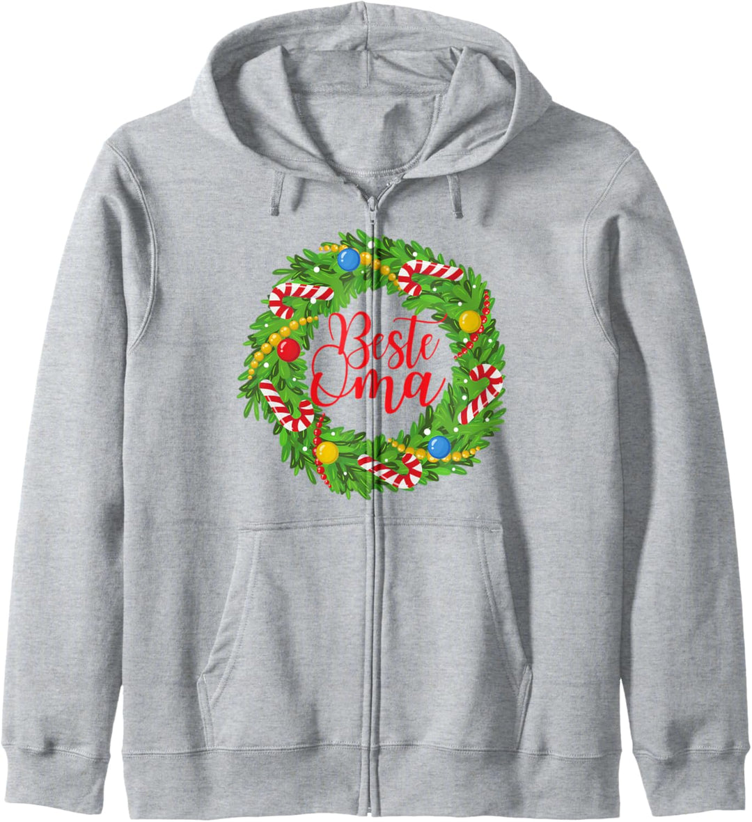 Damen Beste Oma Weihnachtspullover Kranz Geschenk Kapuzenjacke