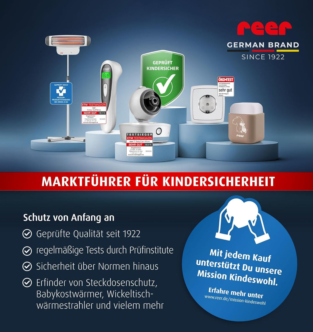 Reer Herdschutzgitter Premium XL zum Kleben, grössenverstellbar 57-90 cm, für Induktion und Gasherd