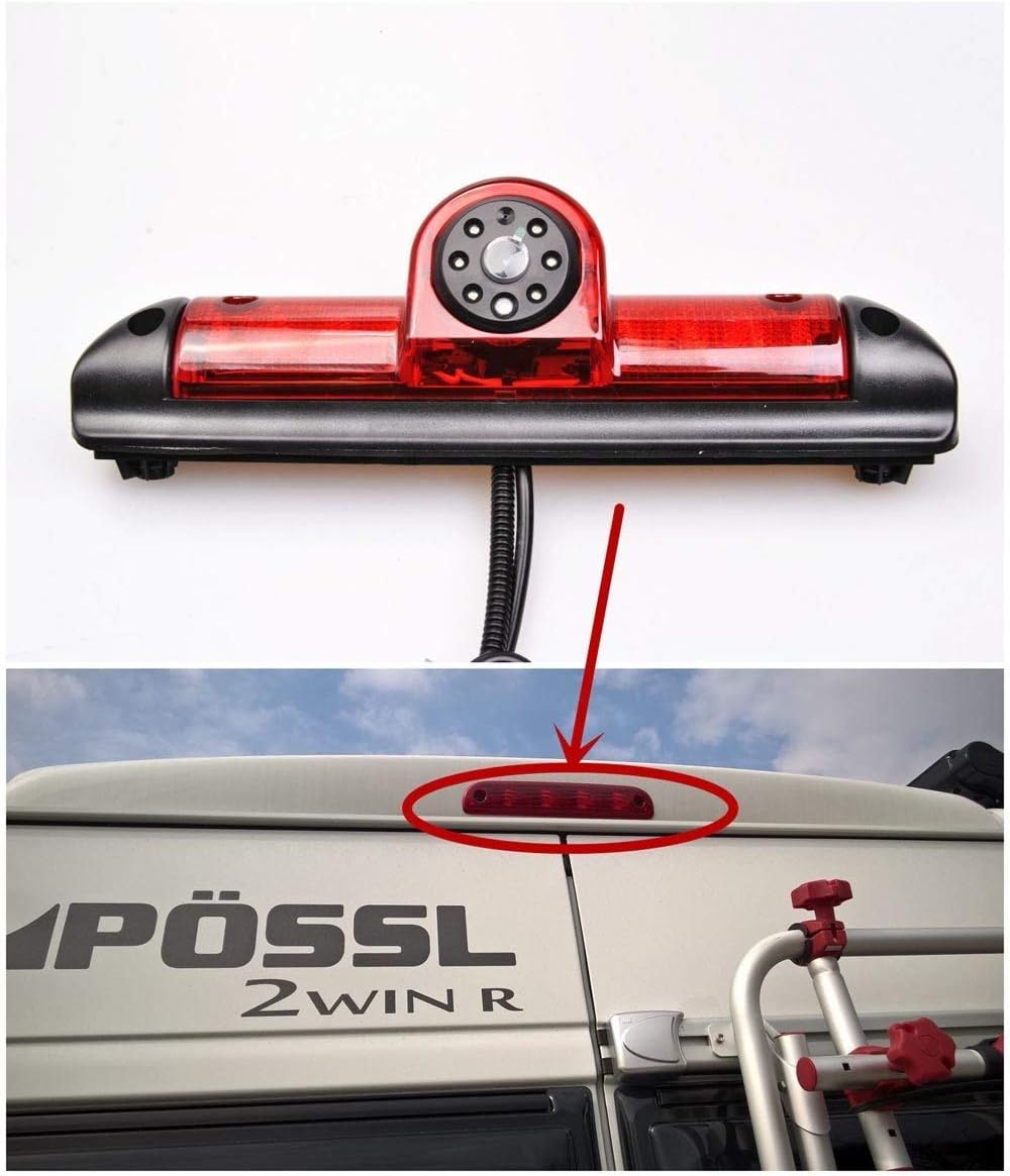 Rückfahrkamera Transportster+7 Zoll TFT LCD Bildschirm Auto Monitor im 3.Bremslicht Bremsleuchte Pas