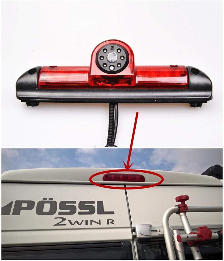 Rückfahrkamera Transportster+7 Zoll TFT LCD Bildschirm Auto Monitor im 3.Bremslicht Bremsleuchte Pas