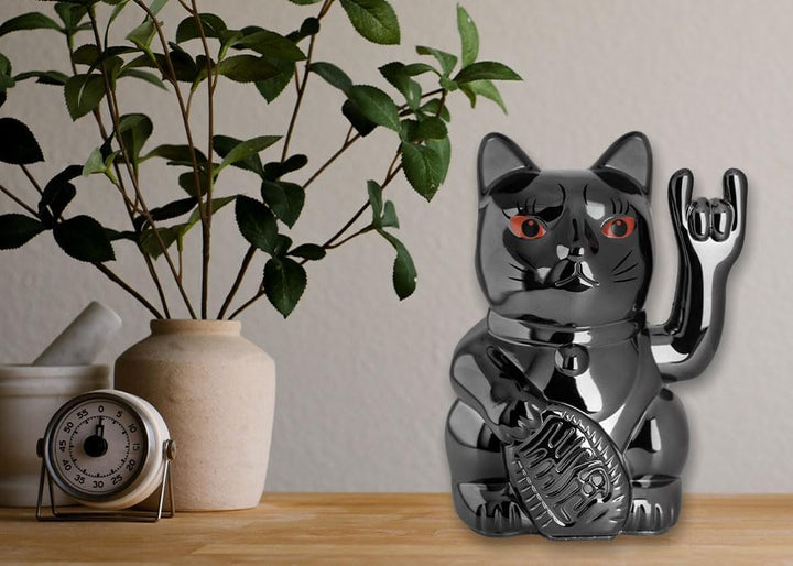 ANGRY CAT - Winkekatze Lucky CAT - rockige, winkende - Rock- japanische Winkkatze rockt - Dekoartike