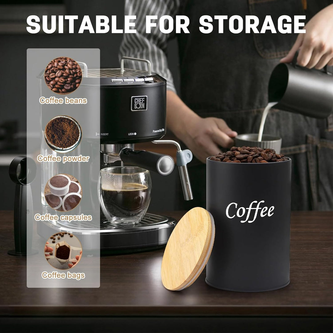 3 Stück Kaffeedose Luftdicht 500g, 500ML Kaffeebohnen Behälter, Kaffeebehälter Luftdicht für Kaffeeb
