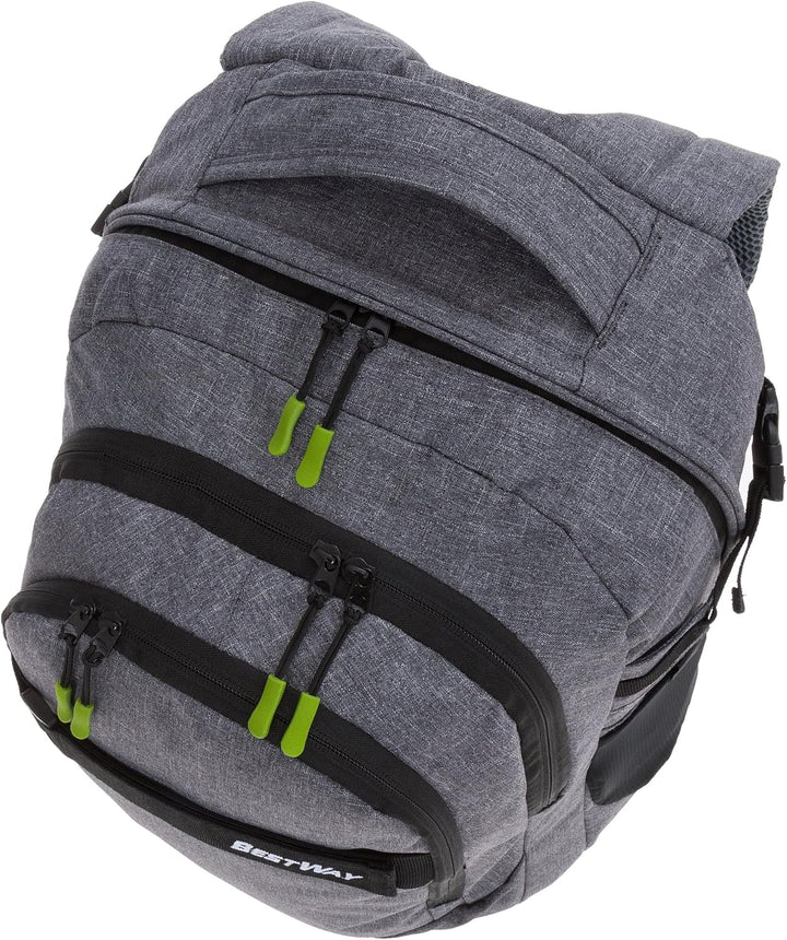2 Teile Set Bestway Schulrucksack Packer Rucksack Schultasche 40177 + Trinkflasche (Dark Side (grau)