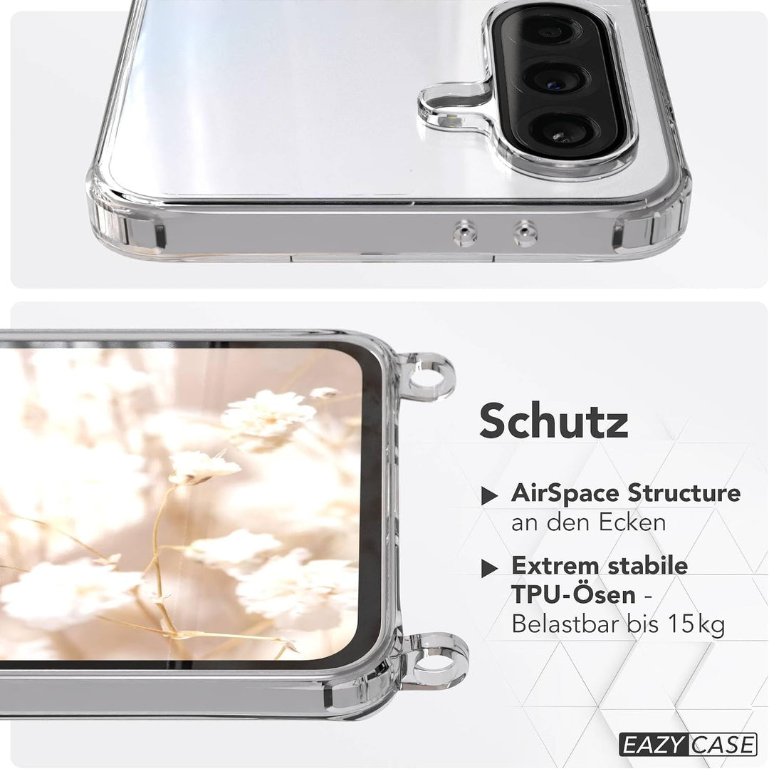 EAZY CASE Handykette kompatibel mit Galaxy A36 Handyhülle mit Metall Umhängeband und Ersatz Kordel s