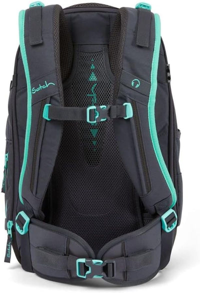 satch Match Schulrucksack Set 3tlg. inkl. Schlamperbox u. Sportbeutel Mint Phantom, Mint Phantom