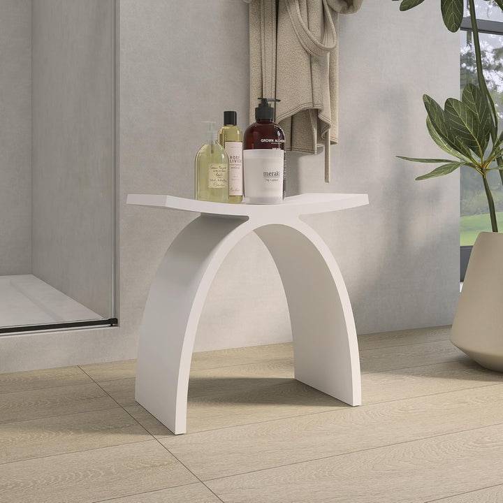 Duschhocker Modern Duschstuhl für Senioren 150 kg, Rutschfester Badhocker luxuriöser Kunststein Bade