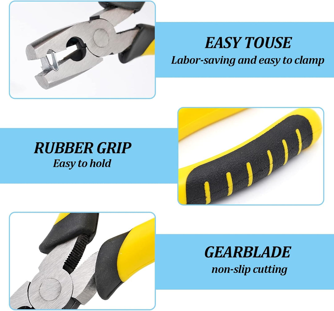 Drahtkäfig-Schnallen-Clips und Zangen-Set, 300 Stück Clips, Metallschnallen-Clip für Haustier Katze
