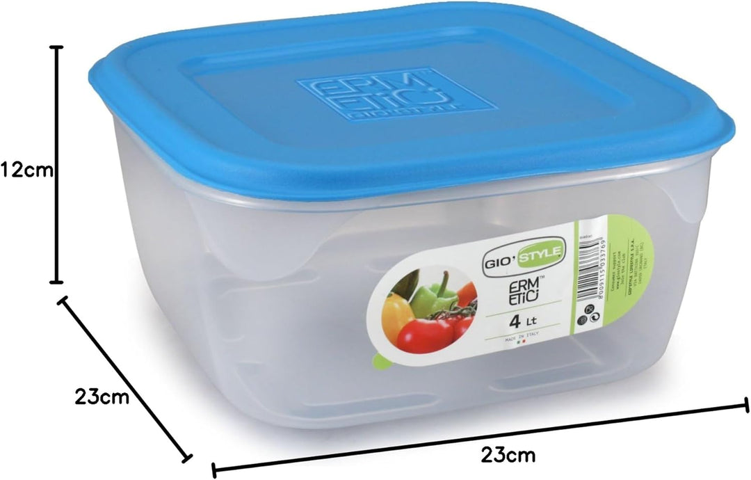 GioStyle luftdicht, quadratisch, Blau – Container 4.0 L