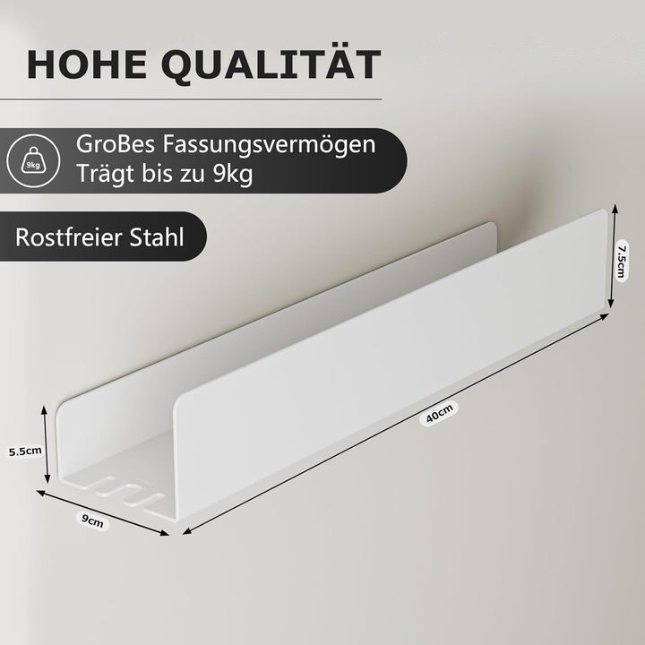 REKITA Duschablage ohne Bohren,Badezimmer Organizer 40 cm,Duschablage Edelstahl,Shampoo Halterung fü