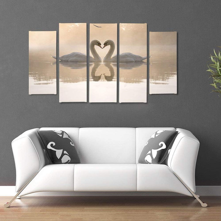 Feeby Frames, Leinwandbild Bilder Wand Bild - 5 Teile - Wandbilder Kunstdruck 200x100 cm, Typ B