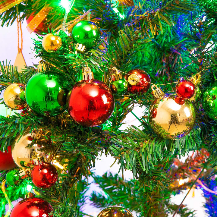 Whaline Weihnachtskugel-Girlande, Kugel-Ornamente, 1,8 m, Christbaumkugel-Dekorationen, bruchsichere