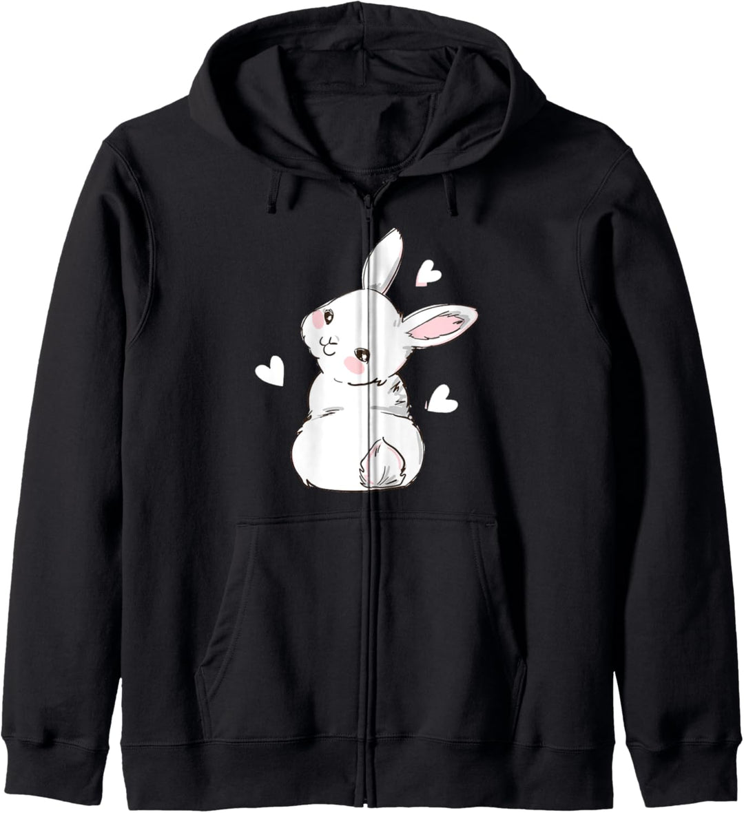 Netter Hase zartes Kaninchen Kawaii Tier Anime Kapuzenjacke