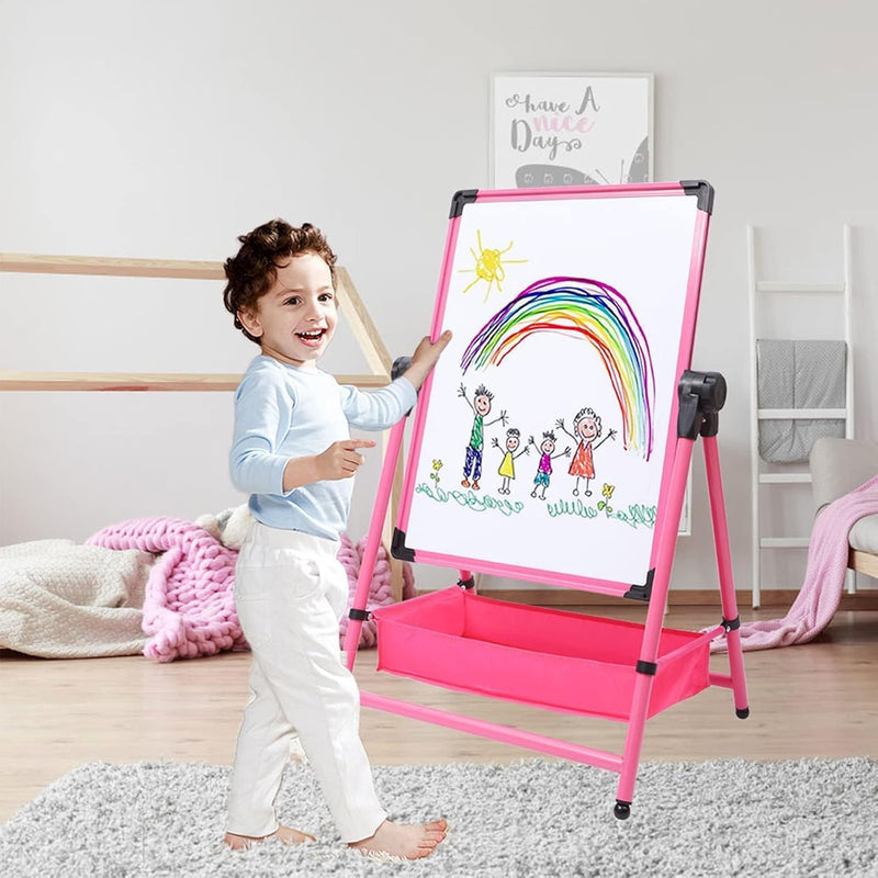 Kinder Staffelei doppelseitige Eisen Staffelei höhenverstellbar Zeichenbrett verstellbarer Ständer 3