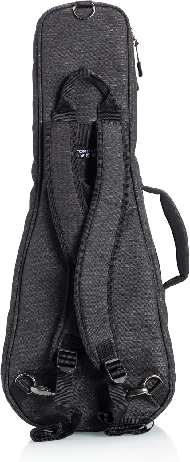 Gator Cases Transit Series Gigbag für Konzert-Ukulele, schwarze Aussenseite (GT-UKE-CON-BLK), Anthra