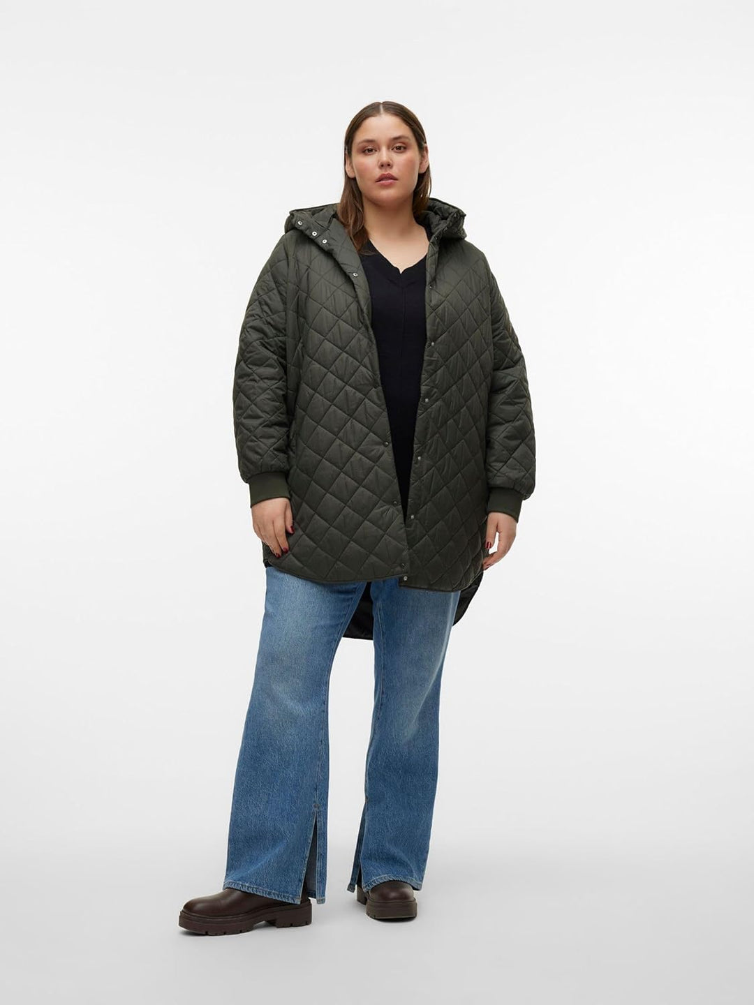VERO MODA Female Mantel VMHAYLE Steppjacke, Grau / Peat