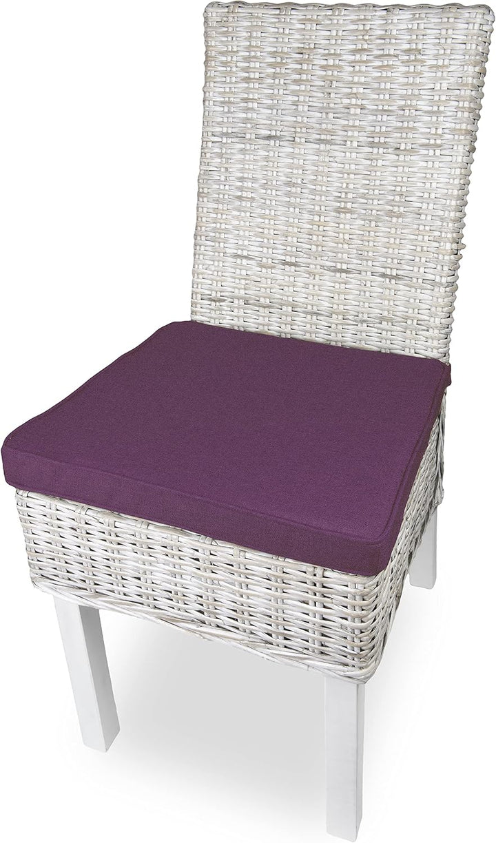 sunnypillow 4er Set Stuhlkissen 40 x 45 x 5cm | Polsterauflage Auflage für Stühle/Rattanstühle | Stu