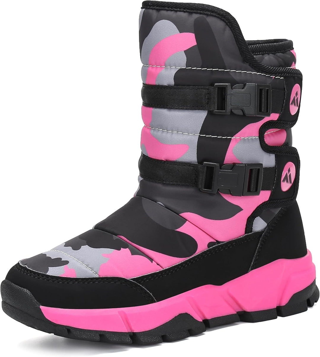 Kinder Winterstiefel Jungen Schneestiefel Mädchen Warm Gefütterte Rutschfeste Winter Snowboots Outdo