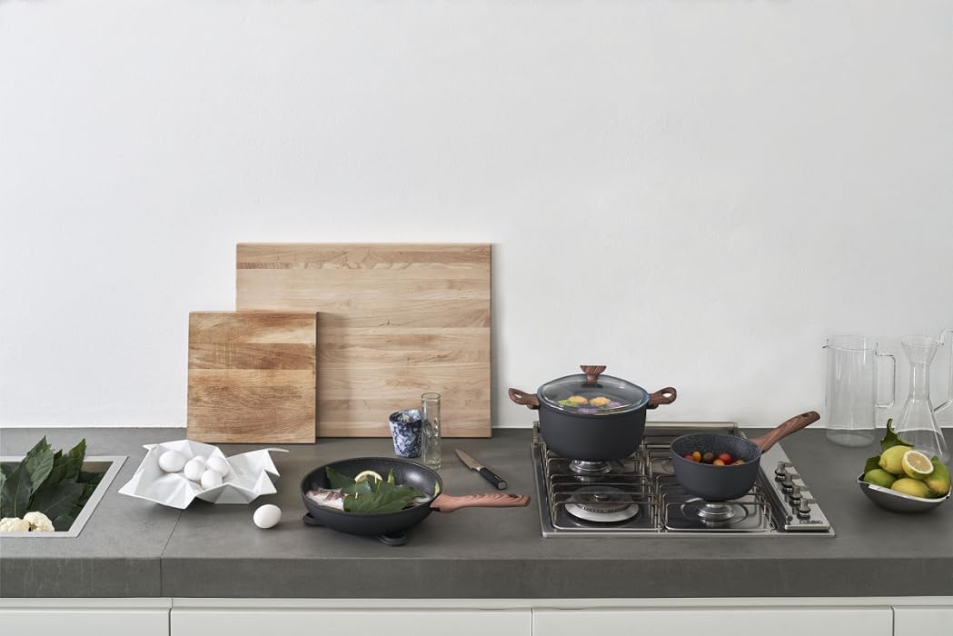 Sambonet Rock'n'Rose Fleischtopf 24 cm mD Aluminium schwarz [SP] Schwarz 165 ml (Confezione da 1), S