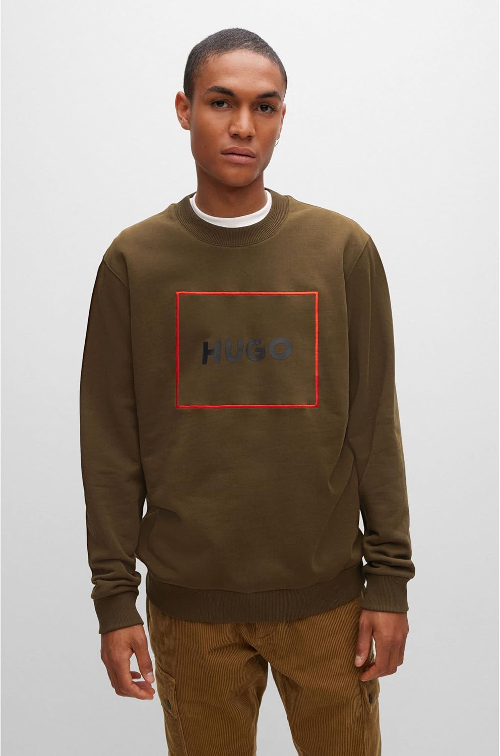 HUGO Herren Delery Sweatshirt XS Dark Green303, S