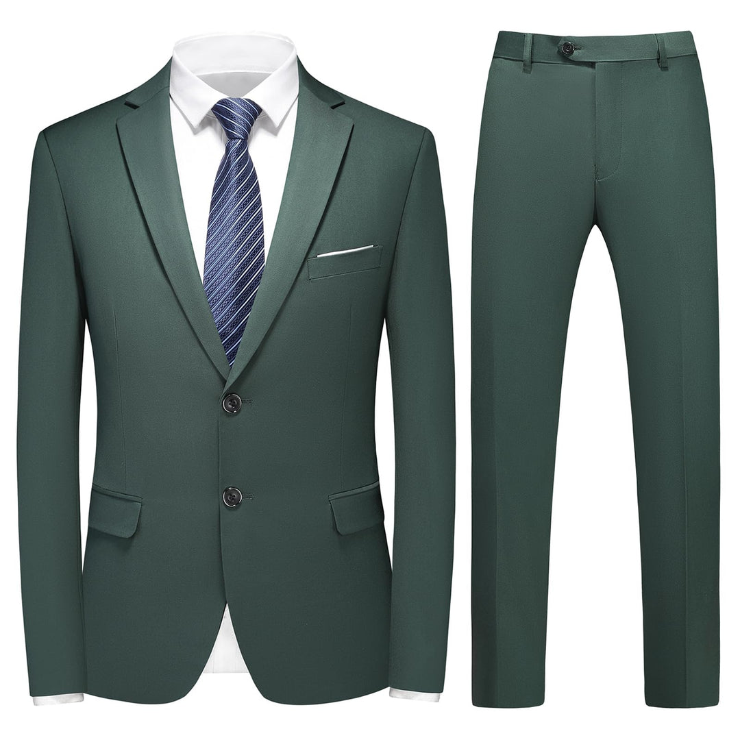 Herren Anzug 2 Stücke Slim Fit Anzug Business Hochzeit Formal Dinner Zwei Knöpfe Smoking Anzug für M