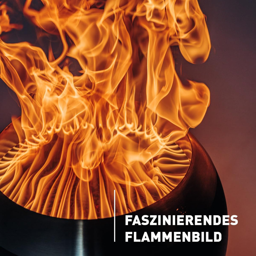 höfats - Moon 45 rauchfreie Feuerschale mit niedrigem Fuss aus Edelstahl - emaillierter raucharmer F