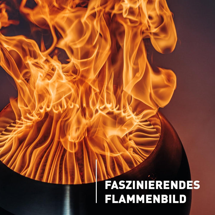 höfats - Moon 45 rauchfreie Feuerschale mit niedrigem Fuss aus Edelstahl - emaillierter raucharmer F