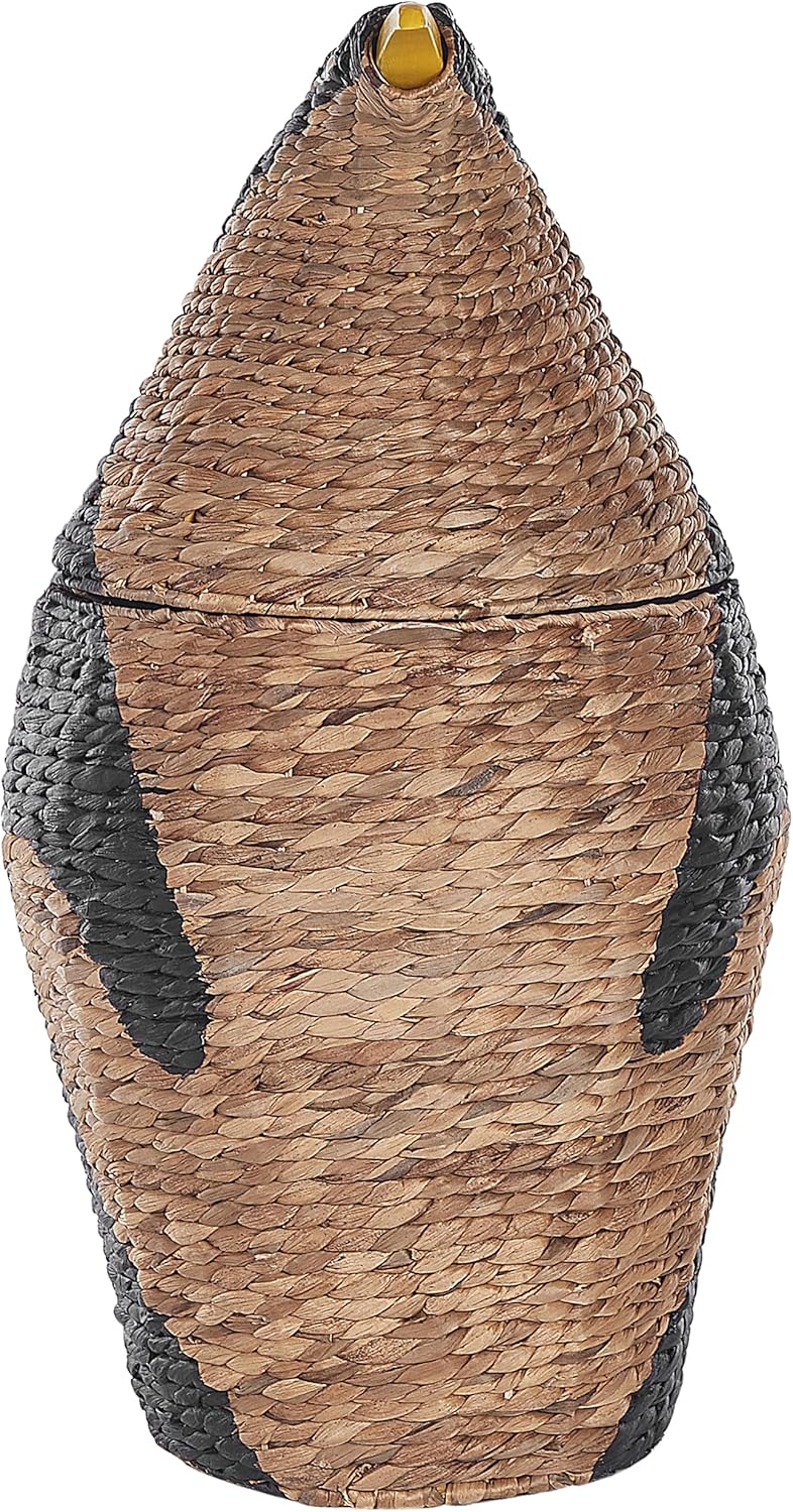 Aufbewahrungskorb Wasserhyazinthe Pinguinform natürlich beige 68 cm Hadzabe