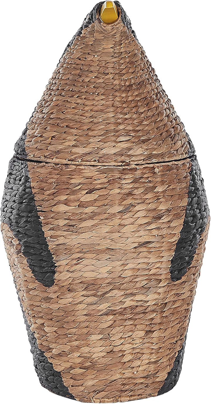 Aufbewahrungskorb Wasserhyazinthe Pinguinform natürlich beige 68 cm Hadzabe