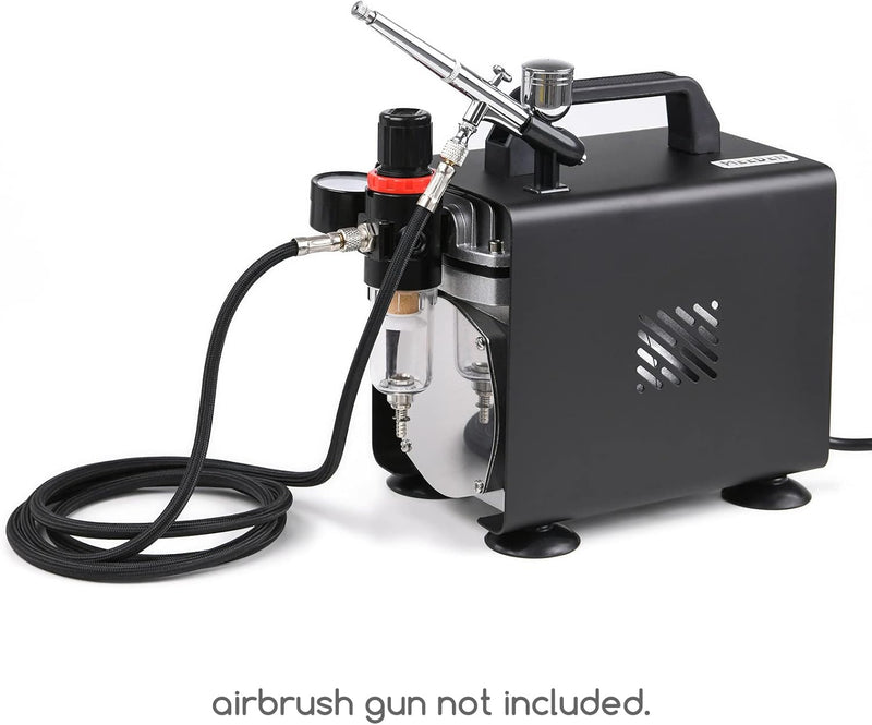 MEEDEN Airbrush 1/6 PS Auto-Stop-Airbrush-Kompressor Modell AC200 – professioneller Einkolben, Therm