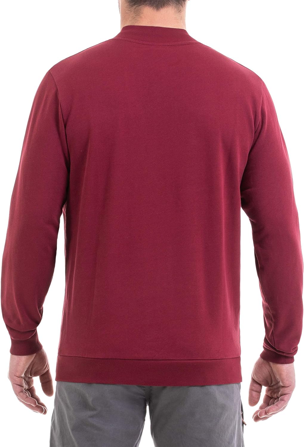 Jeep Herren Girocollo Invernale Con Collo Taglio Bomber E Stampa Logo Vintage Unterhemd S Pomegranat
