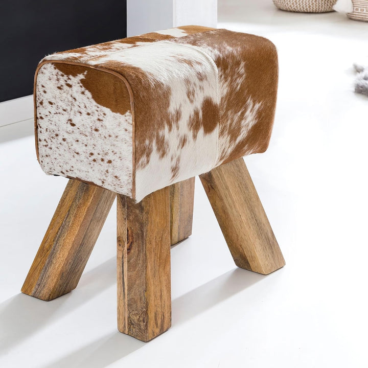 FineBuy Design Turnbock Sitzhocker 40 x 30 x 47 cm | Turnhocker Hocker Beistellhocker Fusshocker Bra