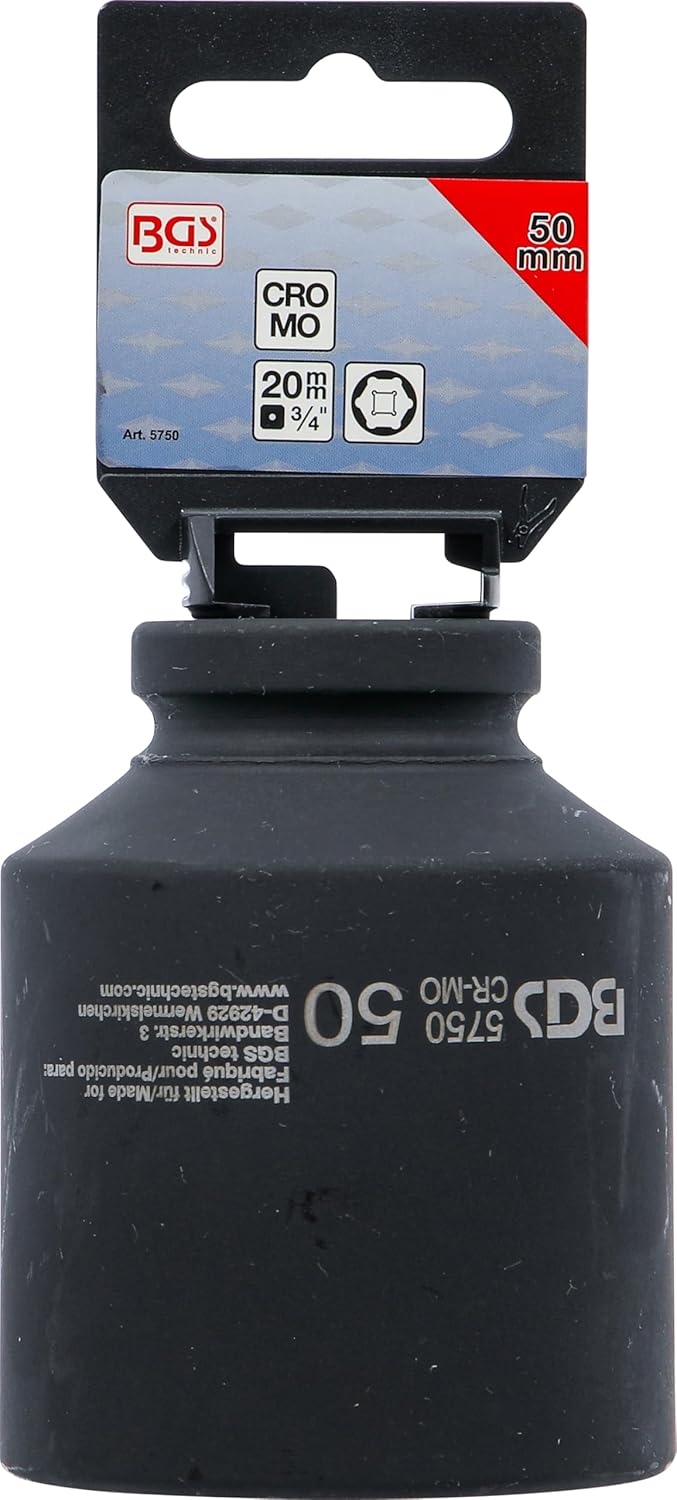 BGS 5750 | Kraft-Steckschlüssel-Einsatz Sechskant, tief | 20 mm (3/4") | SW 50 mm Schlüsselweite: 50
