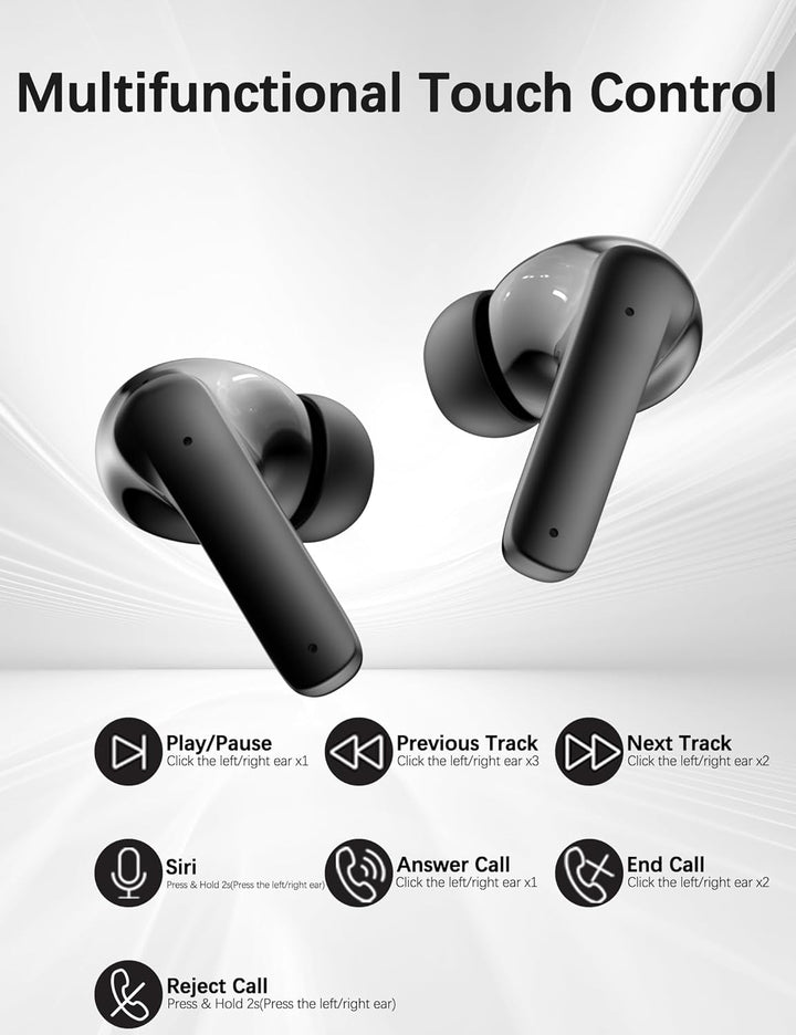 Kopfhörer Kabellos für iPhone 17 Pro Max 14 13 Pixel 9a 8 8a,In Ear Kopfhörer Kabellos Bluetooth 5.3
