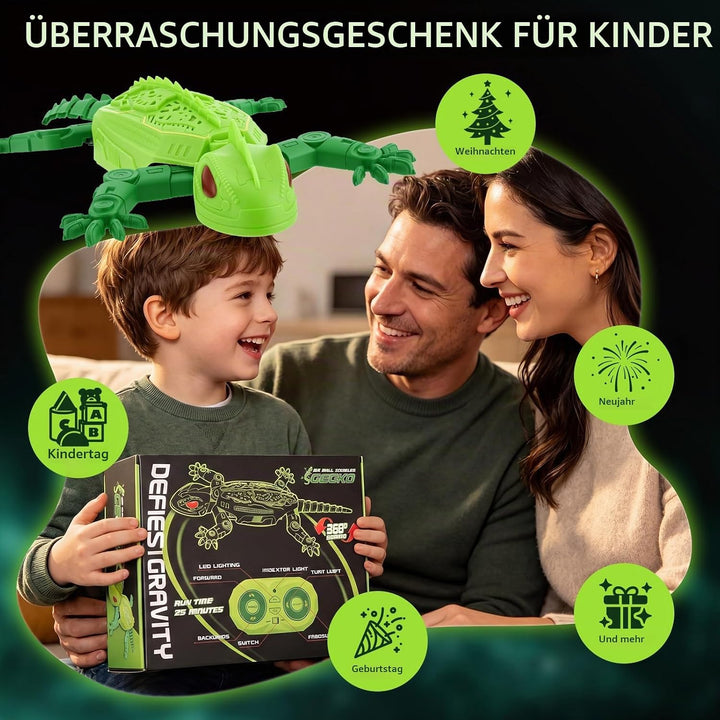 Gecko Wandflitzer, Wandflitzer Gecko Spielzeug, 360° Rotation Ferngesteuerter Eidechse Wand Klettern
