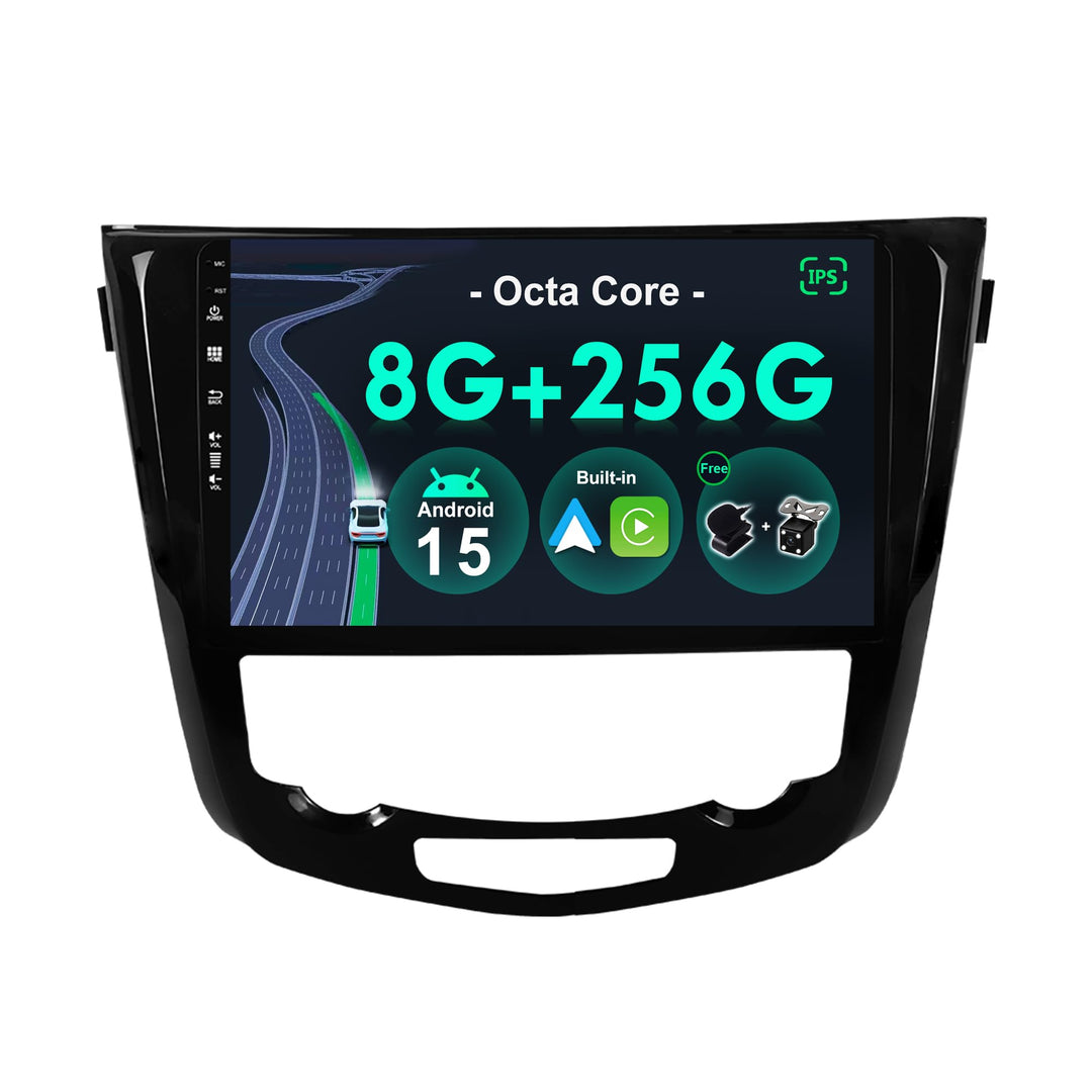 [8G+256G, 8-Core] - Android 15 IPS Autoradio für Nissan X-Trail Qashqai J11 Rouge(2014-2018) - Kabel