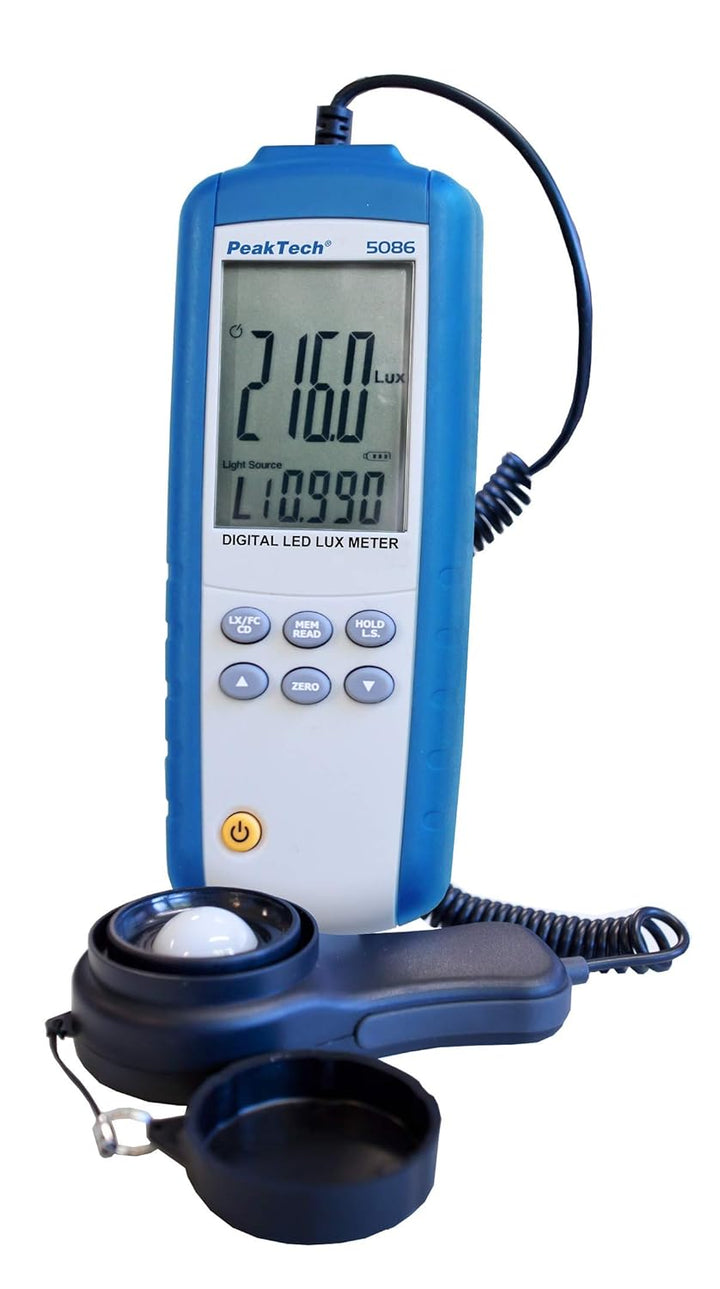 Peaktech 5086 Digitales LED Lux-Messgerät, 3 3/4-stellig