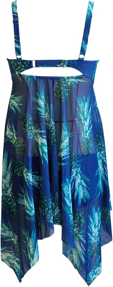 CIZEUR Tankini Damen Bauchweg Zweiteiler Push up Verstellbare Schultergurte Schwimmkleid mit Slip Me